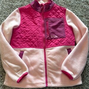 Girls Eddie Bauer Magenta Quilted Fleece Jacket | 7/8 M |